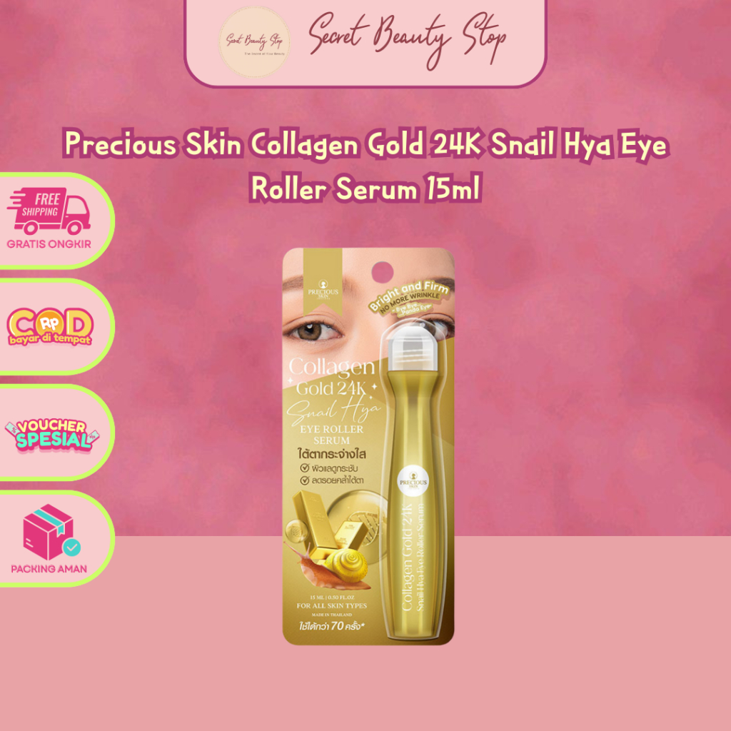 Precious Skin Collagen Gold 24K Snail Hya Eye Roller Serum 15ml