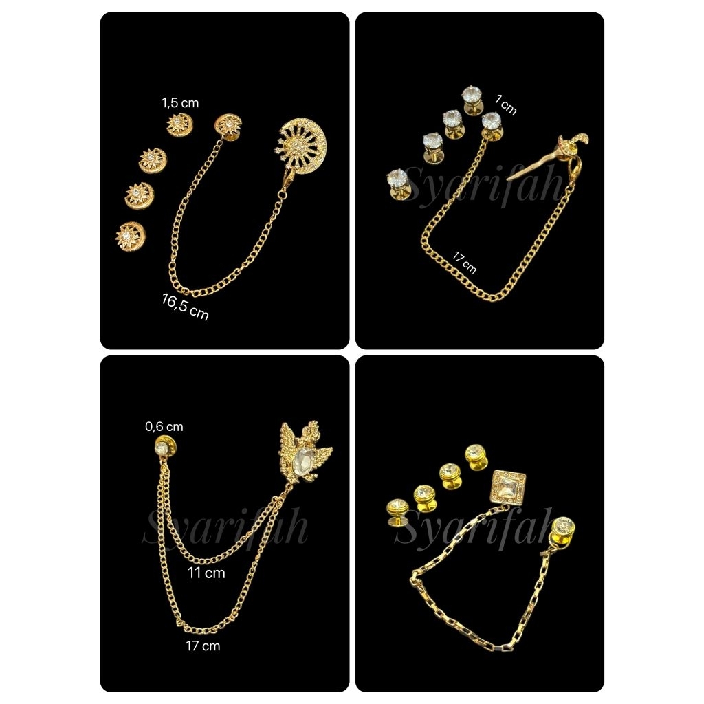 Kancing Baju Kurung Set Pria / Butang Baju Melayu Set Pria Premium