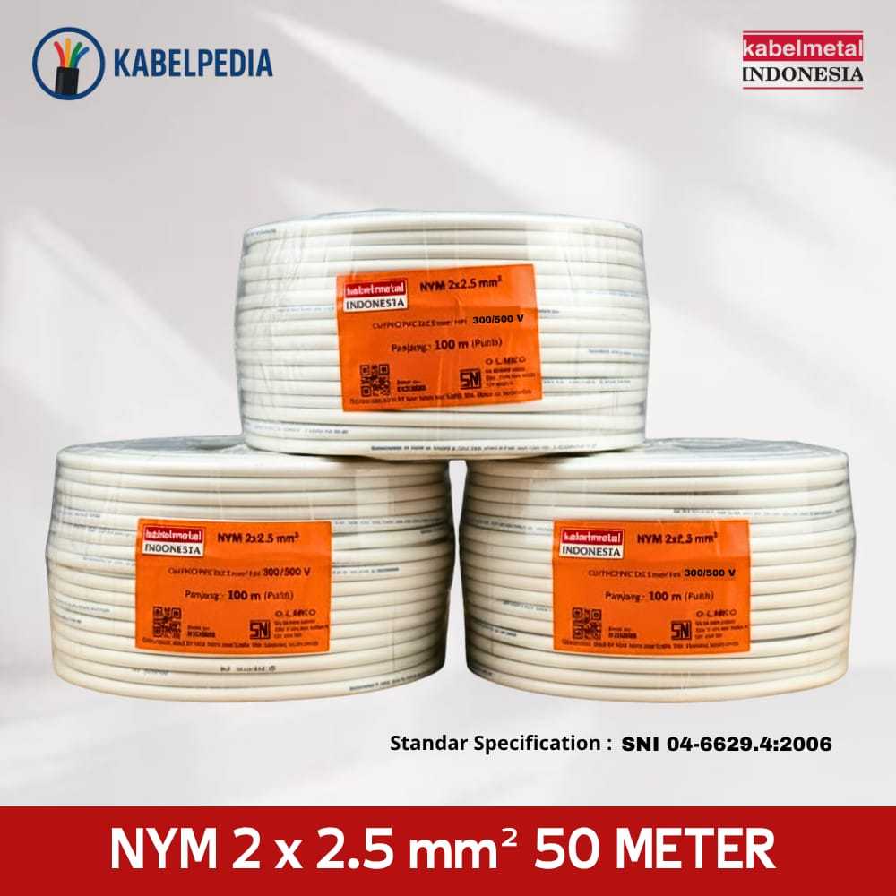 Kabel NYM - Kabel Metal Indonesia @50m ORIGINAL SNI