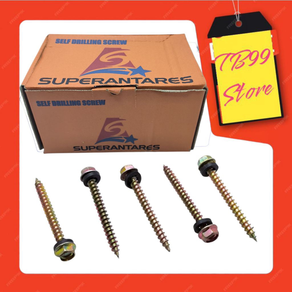 Harga Per Kotak Baut Roofing Kayu 5cm, Baut Drilling Untuk Kayu 12x50, Dan 12x75