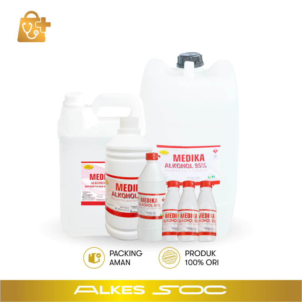 Original Medika Alkohol 95% 300ml MEDIKA Alcohol 95% Alkohol Medis