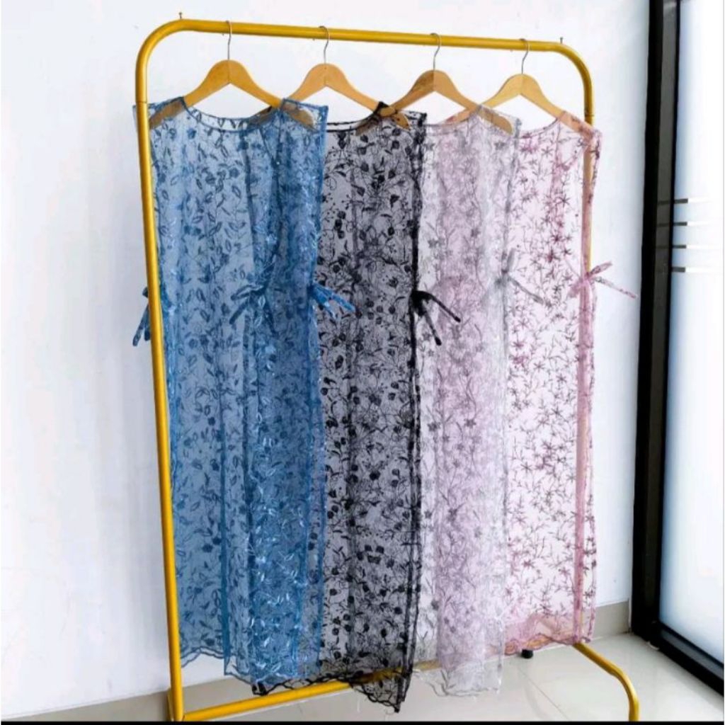 Outer Cardigan Long vest tile brukat