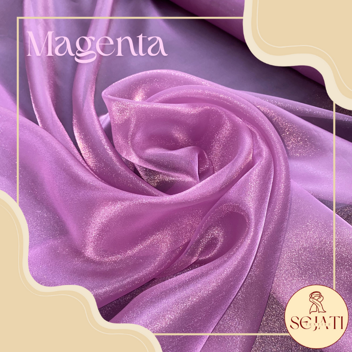 TERMURAH‼️Kain Organza Pasir/Organza Krystal/Organza Metalik/Organza Glitter Premium Silk Meteran Ha