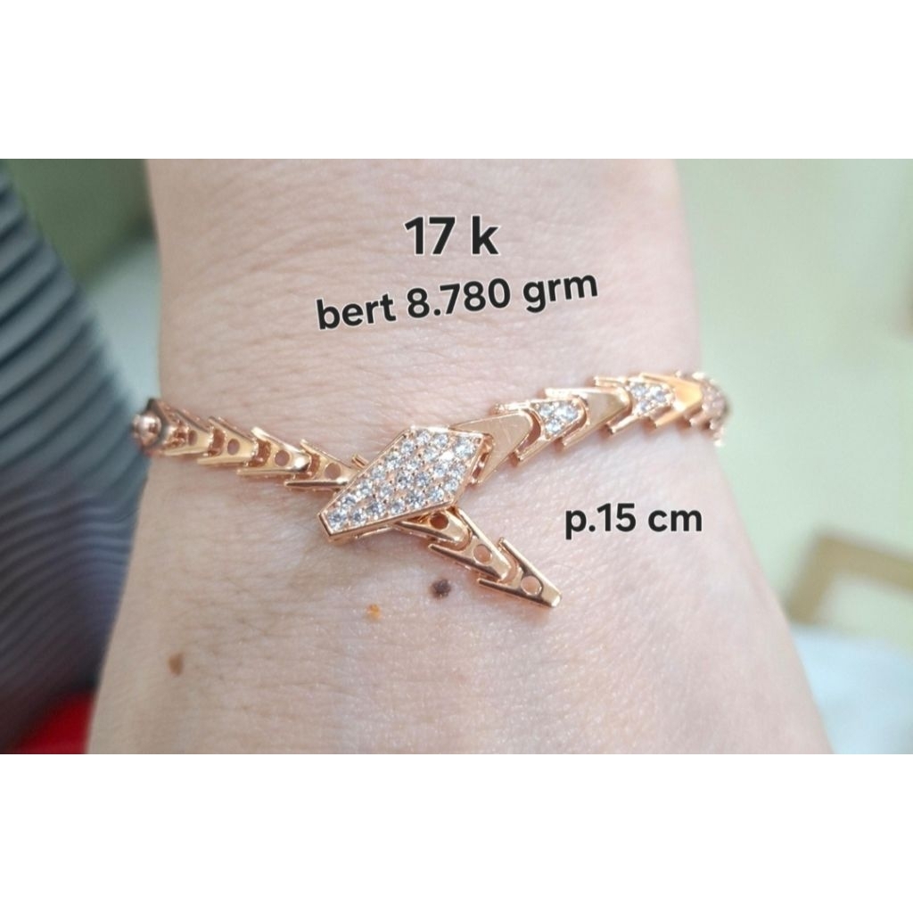 Gelang rantai emas 75 ular