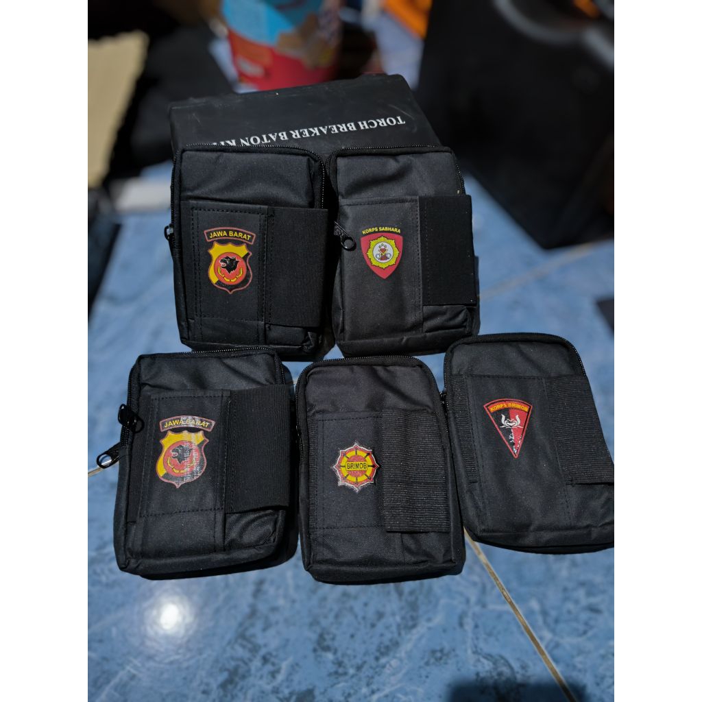 Tas HP tas kotak obat pppk p3k tas borgol dll pinggang kopel tni brimob sar security