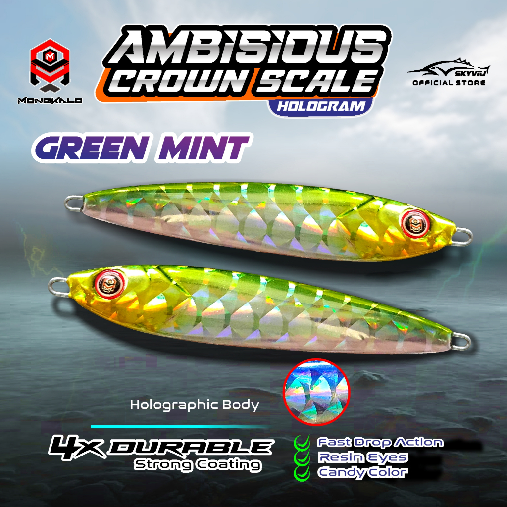 Mongkalo Ambisious Kipas noGID noMotif Candy 40 Hijau-Mint