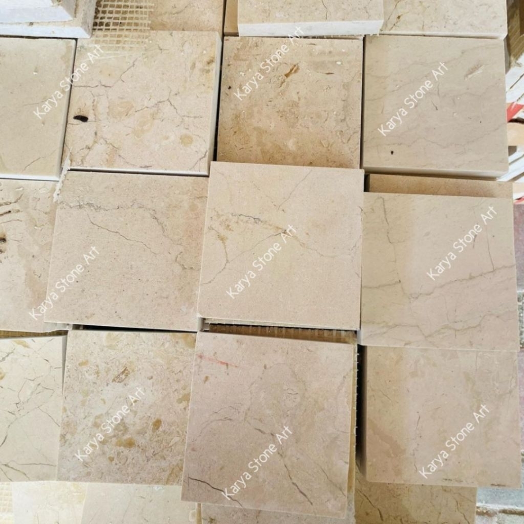 Marmer Lantai Cream 10x10cm | Lantai Marmer Tulungagung