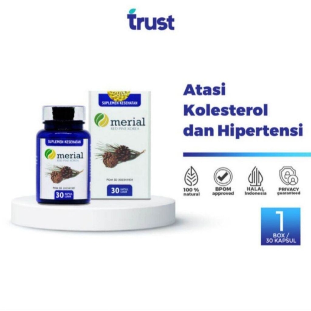 MERIAL RED PINE KOREA - Kapsul Herbal Bantu Mengurangi Kolesterol Dan Hipertensi