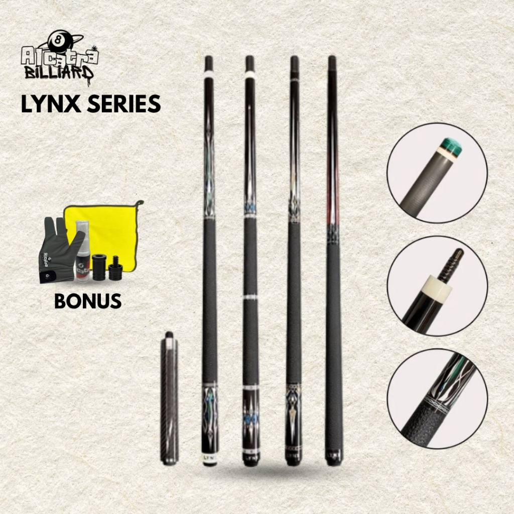 LYNX Carbon Cue 12.5mm Radial Joint Low Deflection Free Extention Carbon