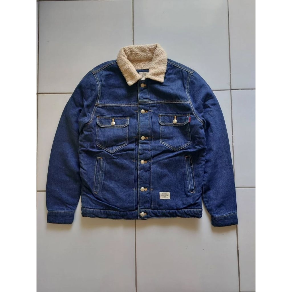 The Stori Vintage Type 2 Denim Sherpa Jacket Classic Retro Rugged Style Trucker Jaket Jeans