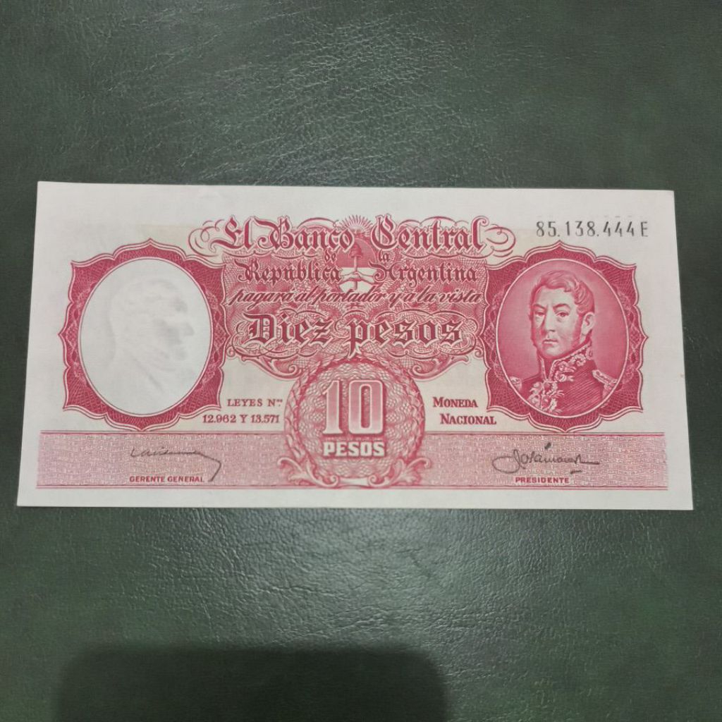 Uang Asing Argentina pecahan 10 peso