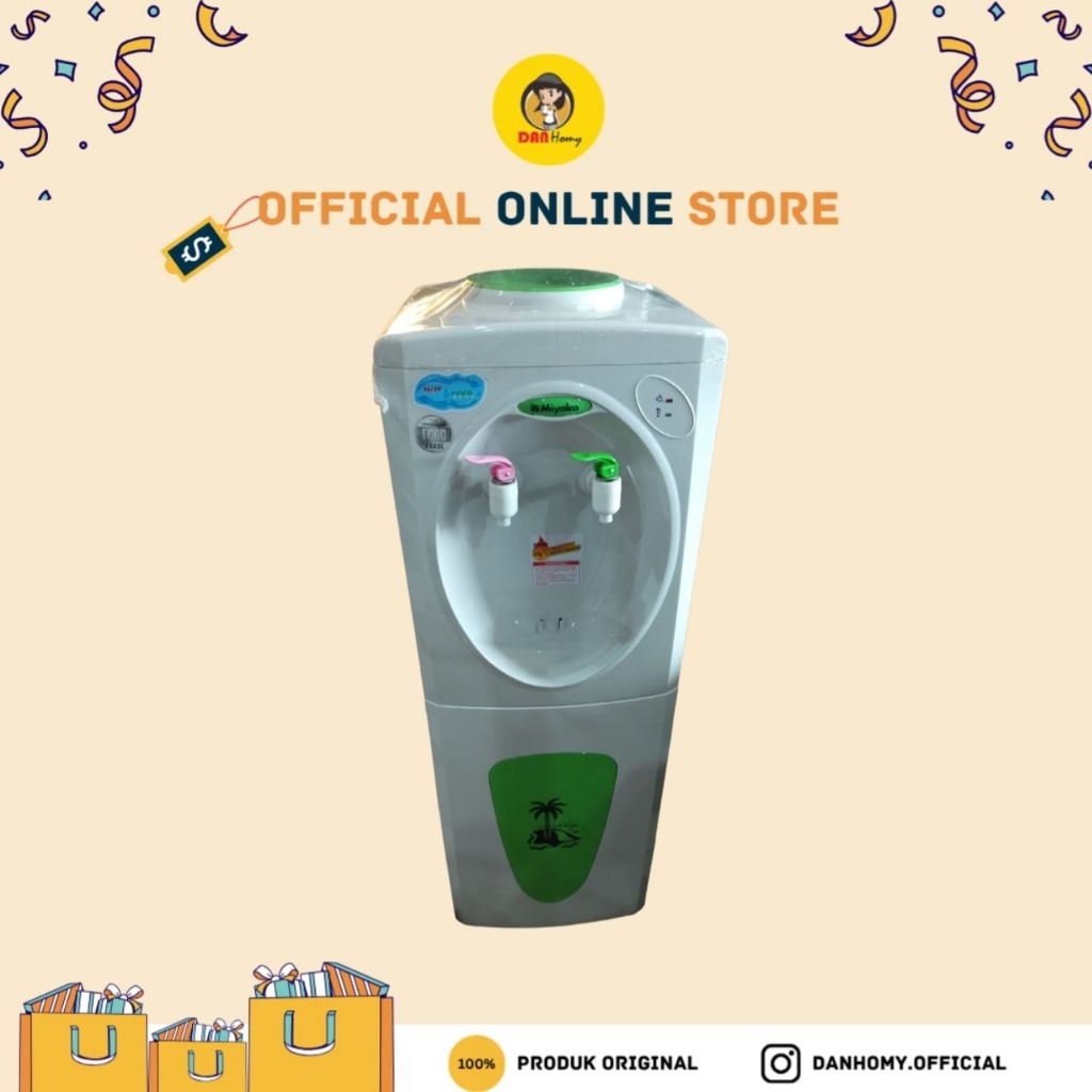 Dispenser galon atas Miyako, dispenser air panas dingin | dispenser air berdiri