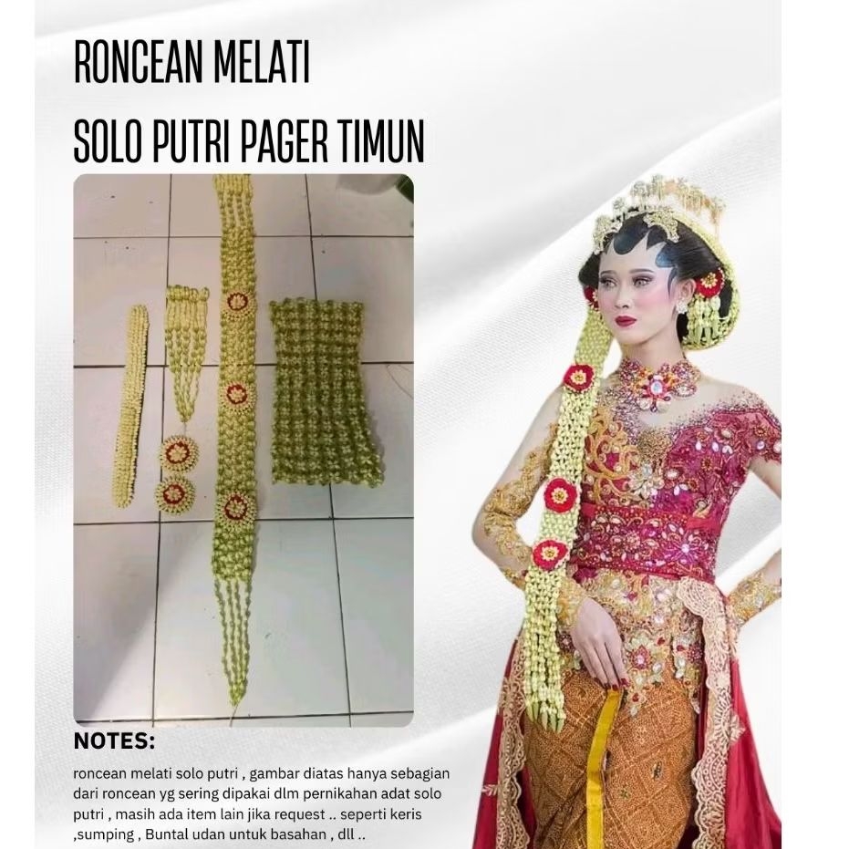 Ronce melati asli Solo putri