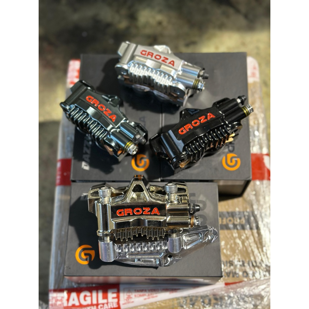 KALIPER GROZA 4 PISTON DAZZLE KALIPER RADIAL ZENITH 82MM PICTH ALUMINIUM BILLET UNIVERSAL KALIPER 4 