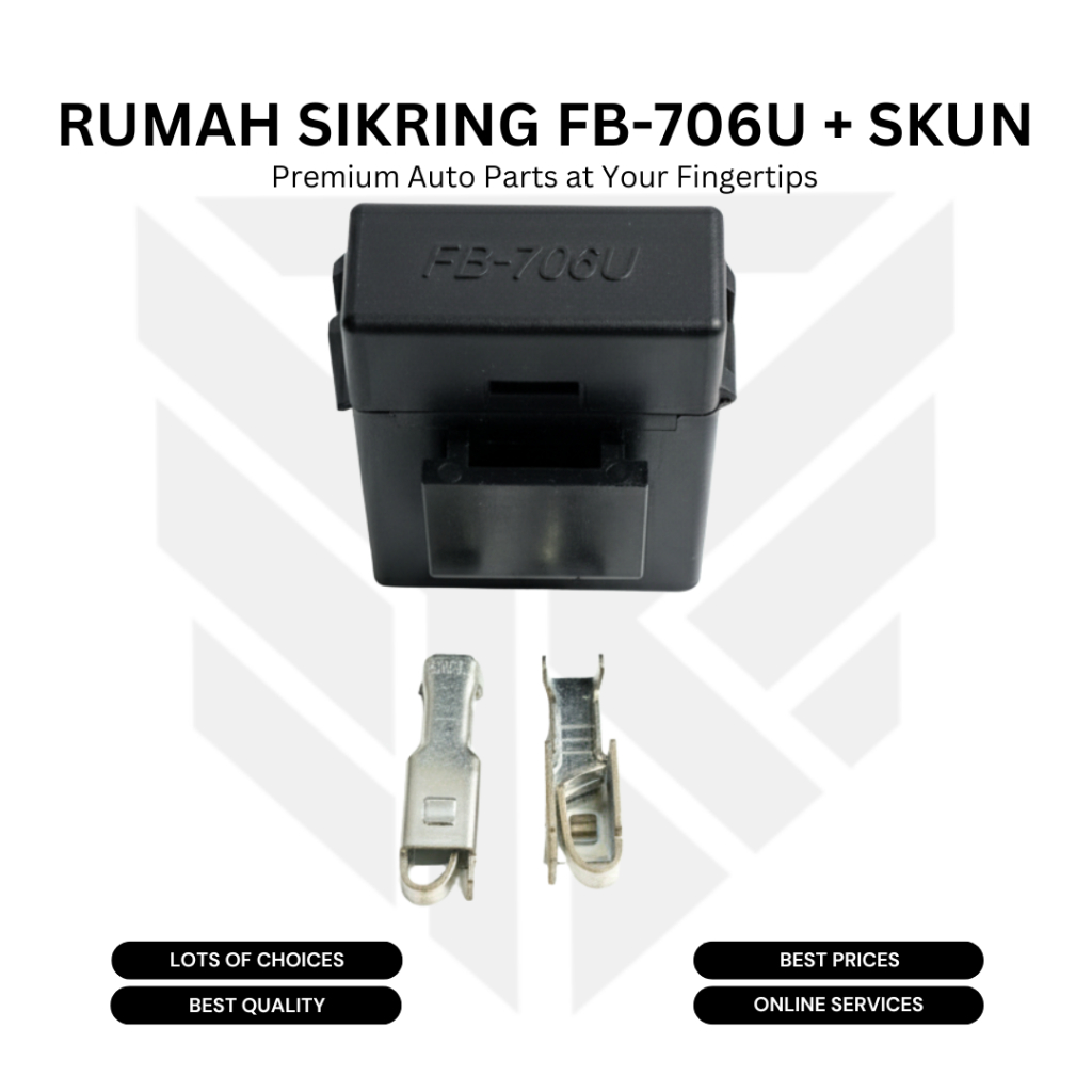 Rumah Sikring FB-706U + Skun Universal Mobil Motor – Fuse Box Tancap Aman & Tahan Panas