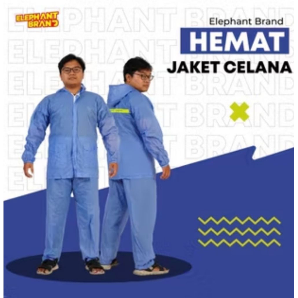 Jas hujan setelan celana elephant brand