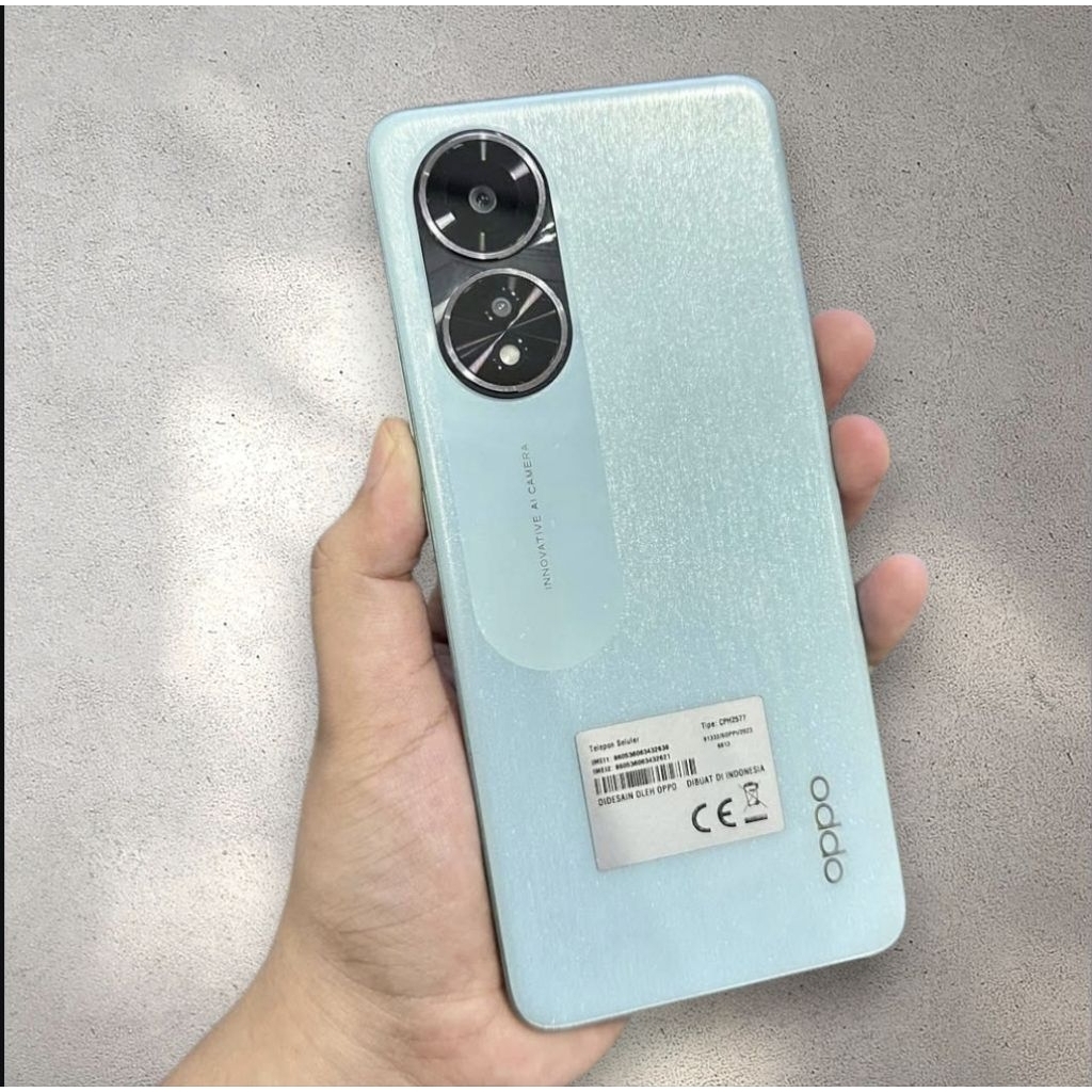 oppo a58 versi ram 6 128gb hp second original lengkap siap pakai resmi