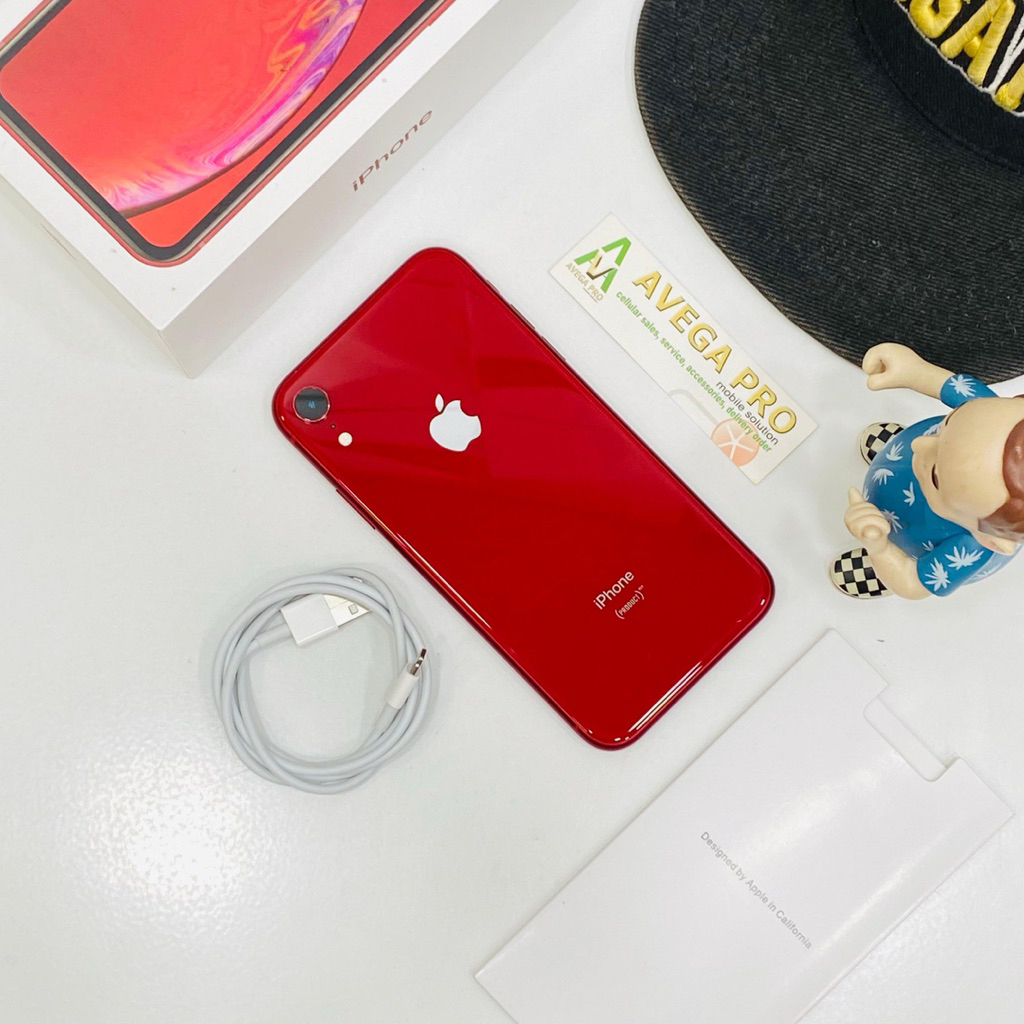 SECOND IPHONE XR 128 GB SPACE RED GARANSI RESMI INDONESIA