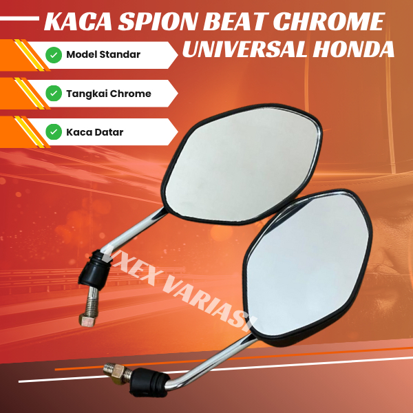 Spion Standar Model Beat Chrome Drat Universal Honda Vario Pcx Spacy Kaca Datar