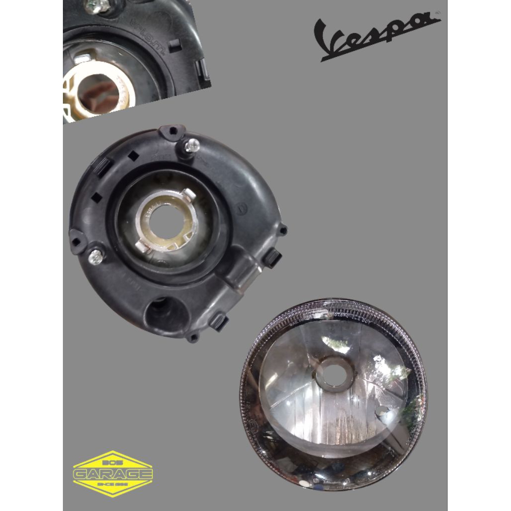 kaca lampu depan mika lampu depan reflektor lampu depan refrektor lampu depan triom original Italy v
