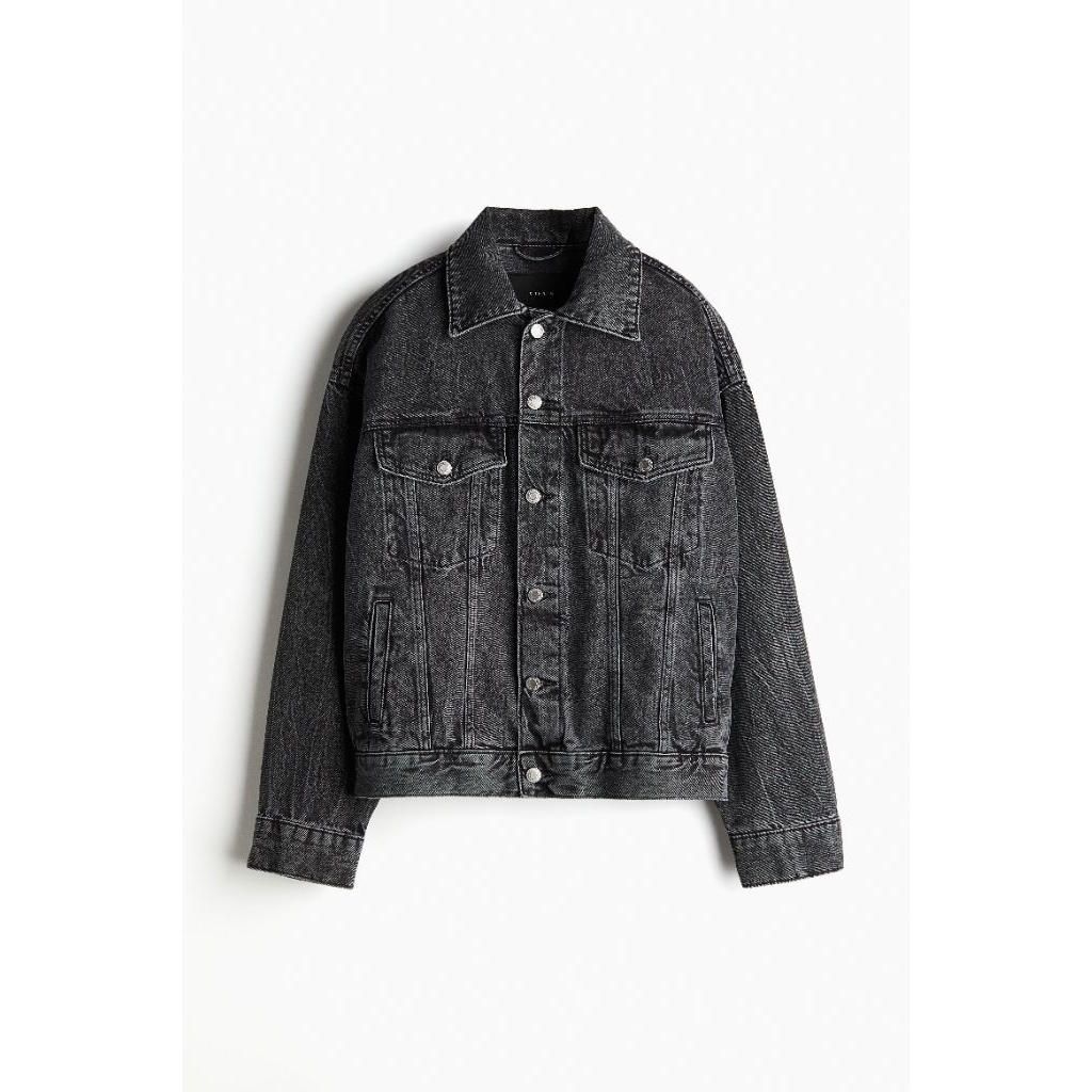 Trucker H & M Denim Jacket Black Washed