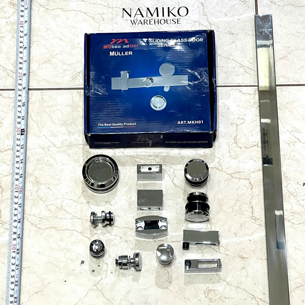 MULLER Rel track tarikan bulat pintu kaca geser sliding NAMIKO WAREHOUSE