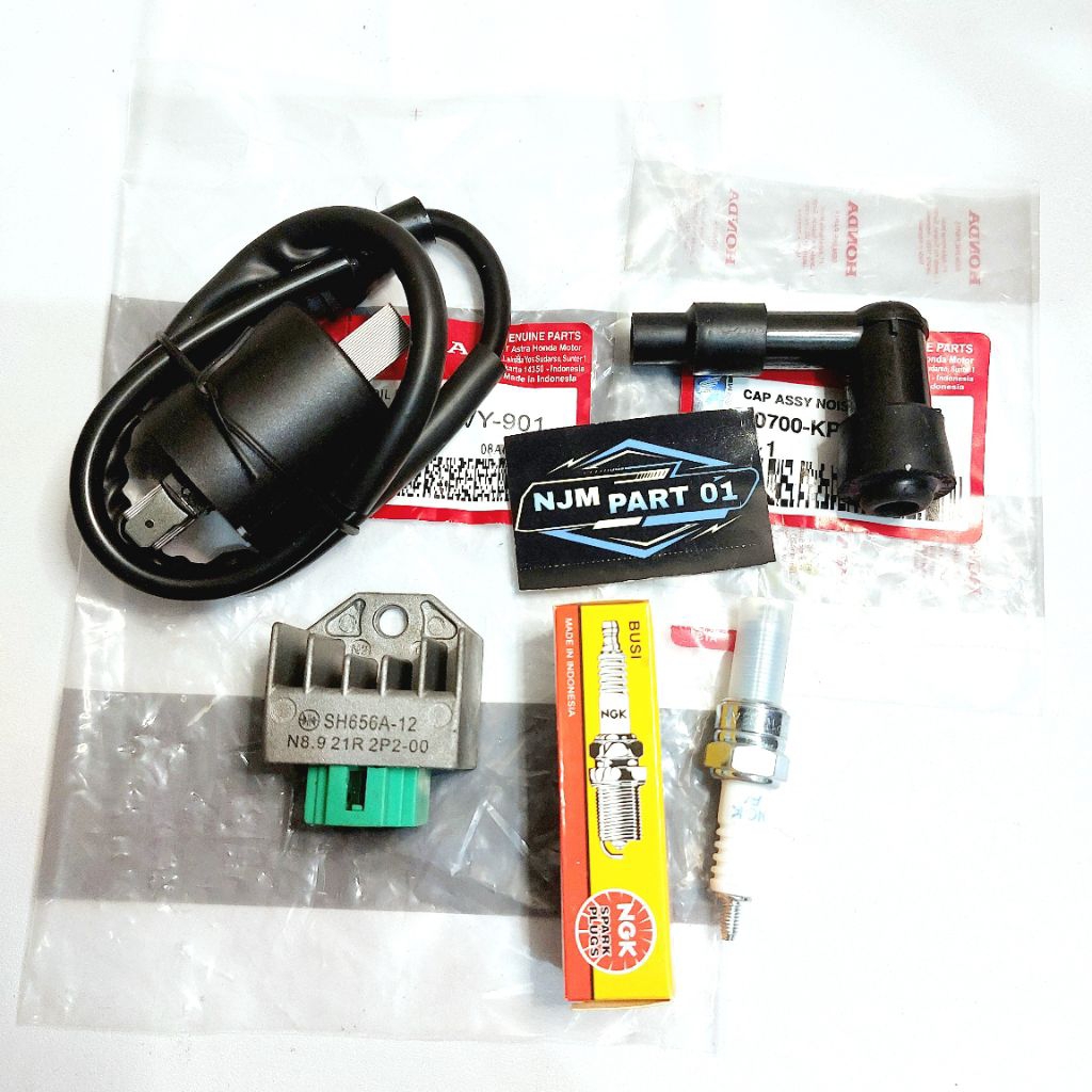 Paket Pengapian Koil + Kiprok Honda Vario 110 Vario 110 Karbu Vario 110 Techno Non Led busi Tutup Bu