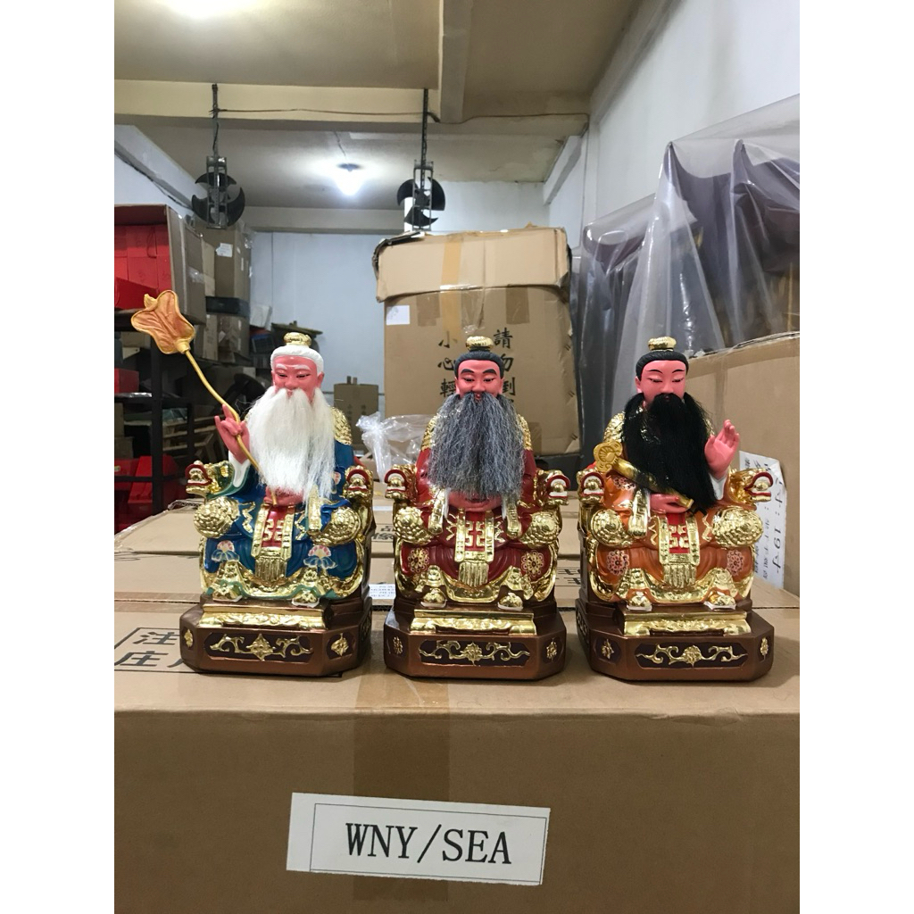 patung dewa tao / San Qing Tao Zu 8in bahan fiber