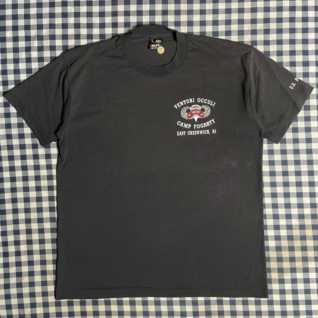 T-Shirt / Baju Kaos Vintage US Army 173DAirbone Brigade tag by BEST Fruit of the Loom single stitch 