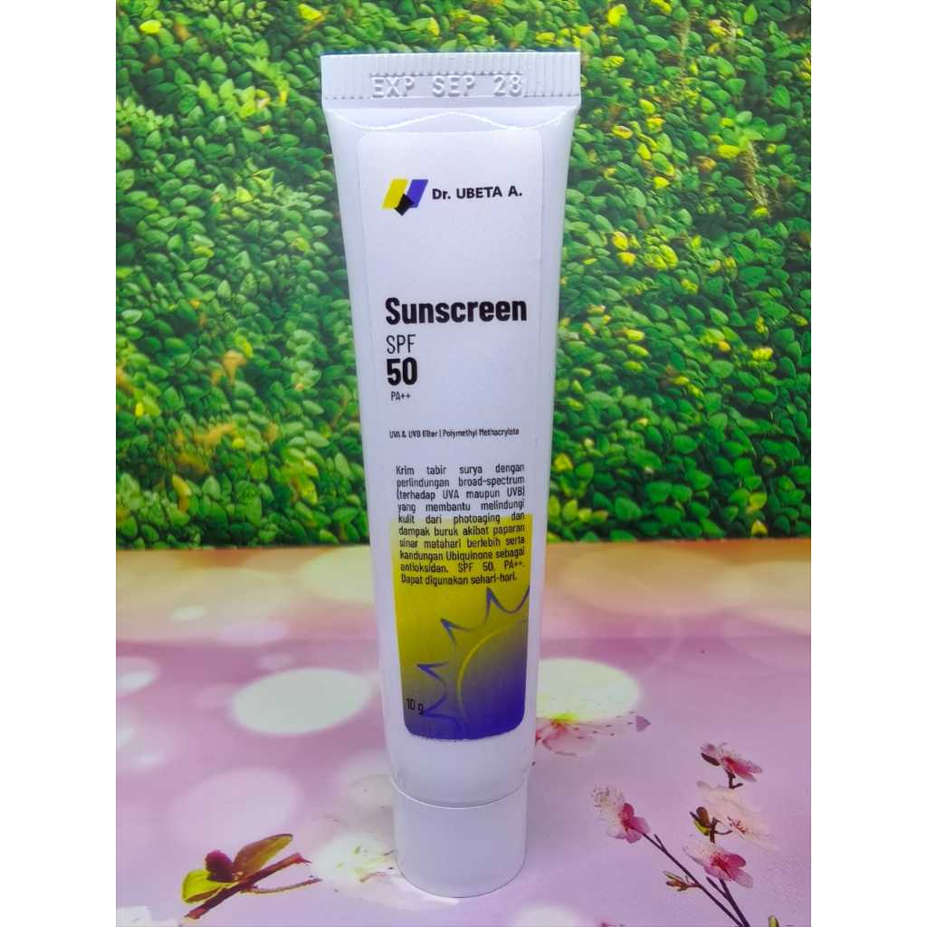 Dr. UBETA A. SUNSCREEN SPF 50 PA++  PLUS PELEMBAB, Tabir Surya Broad Spectrum (UVA Dan UVB), dengan 