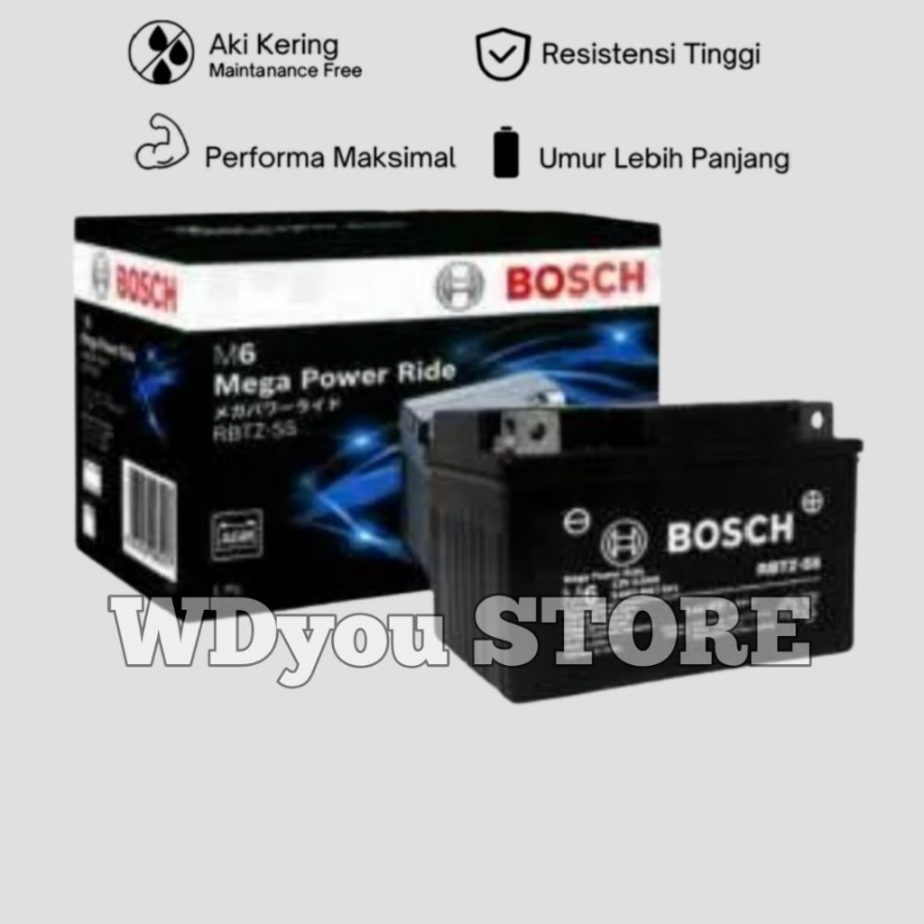 Aki Motor Honda CB150R Bosch RBTZ 6V Original