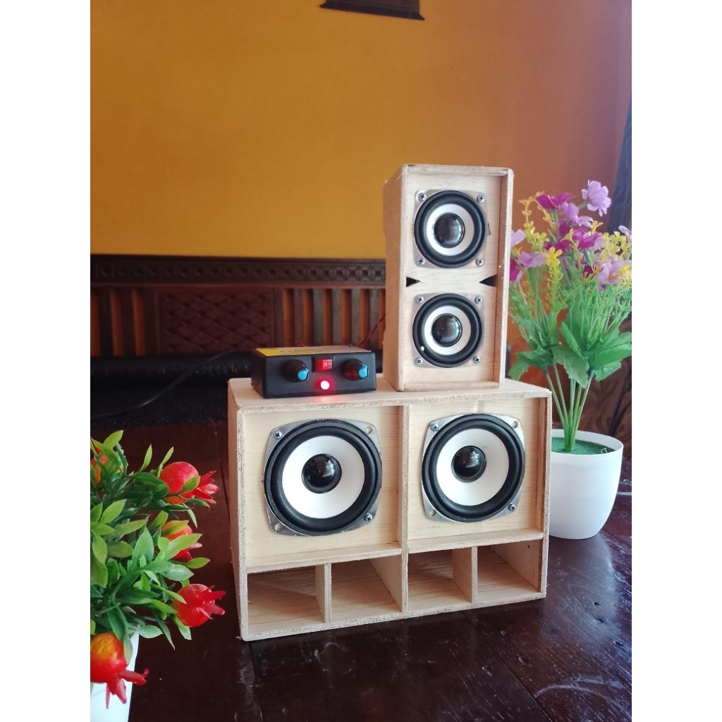 Sound System miniatur  1 Set/Fullset Bluetooth Miniscoop dan line array