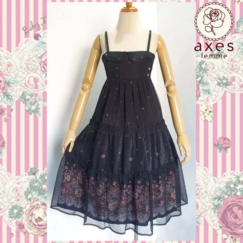 Axes femme black floral dress