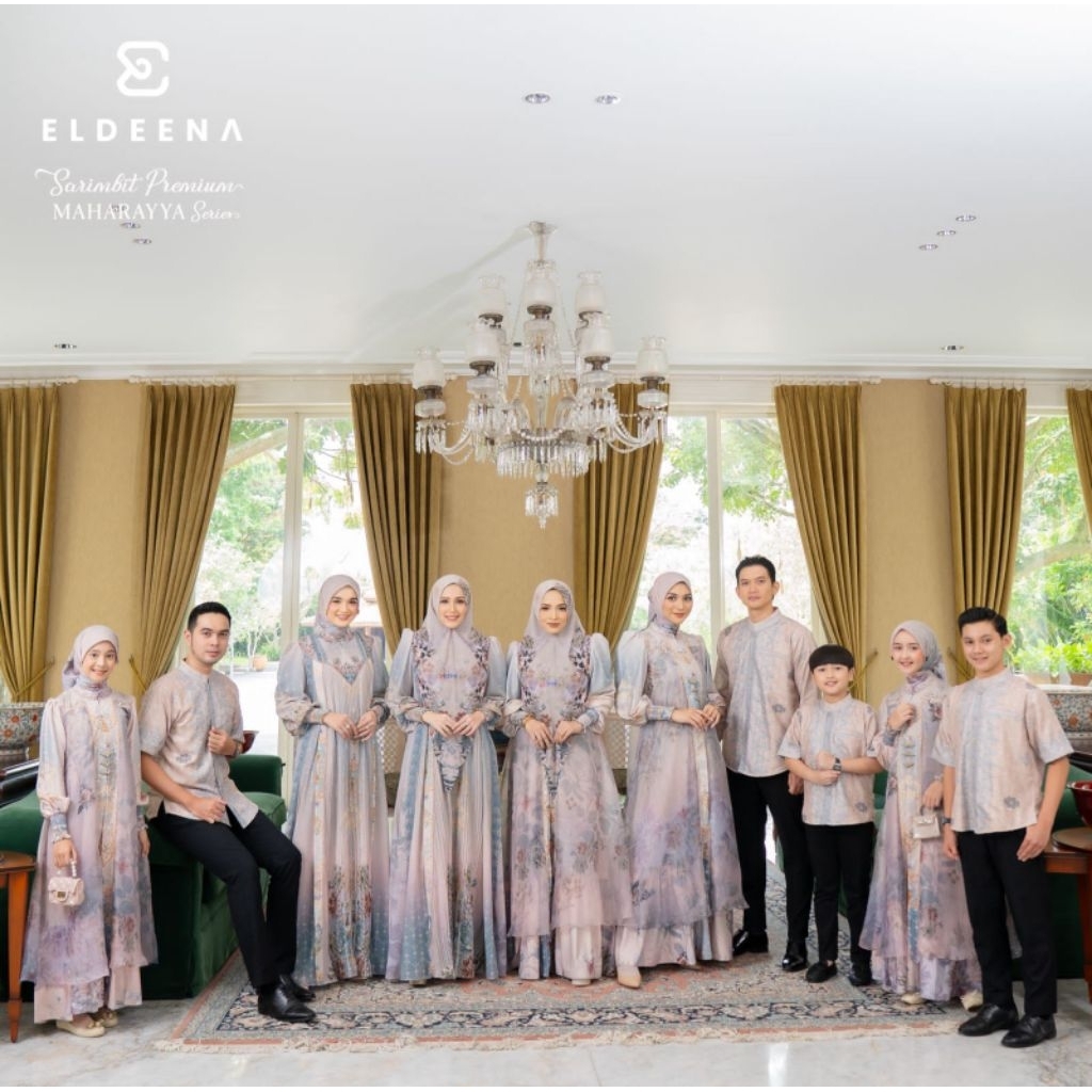 MAHARAYYA SERIMBIT ELDEENA SYARI EDISI LEBARAN TERBARU MEWAH SERIMBIT SERAGAM KELUARGA SERAGAMAN FAM