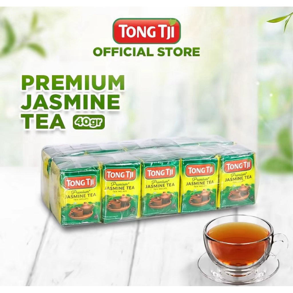 Teh Tubruk Tong Tji Hijau Premium 1 Slop 10 Pcs 40 gram