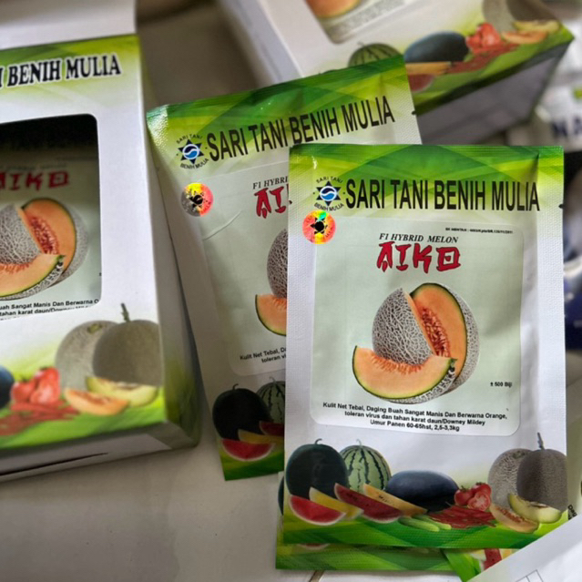 Benih melon Jumbo Aiko f1 tipe Delon 65 (Delon sudah off produksi) Buah besar manis tahan simpan