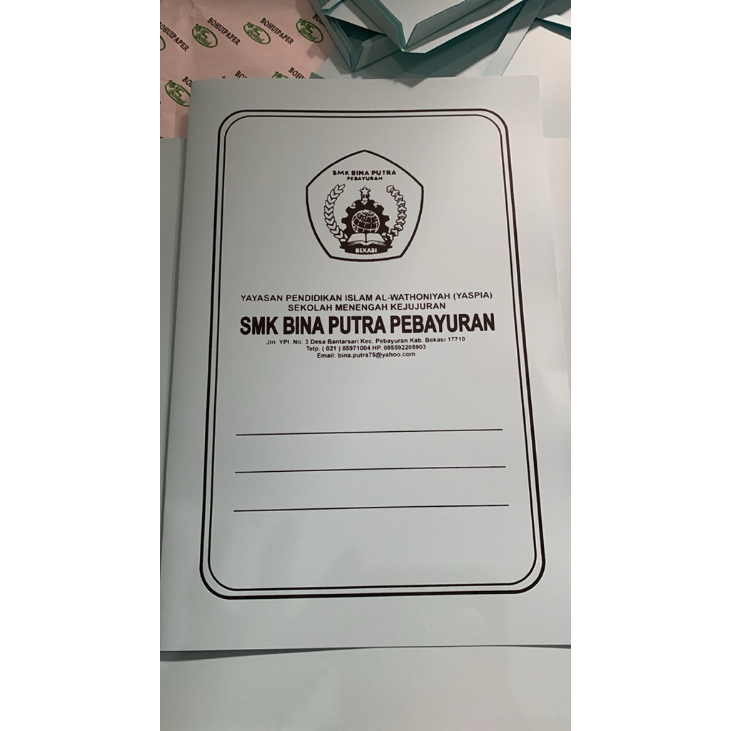 100bh Cetak map kertas custom free desain bahan bc tebal | cetak map kertas custom free desain