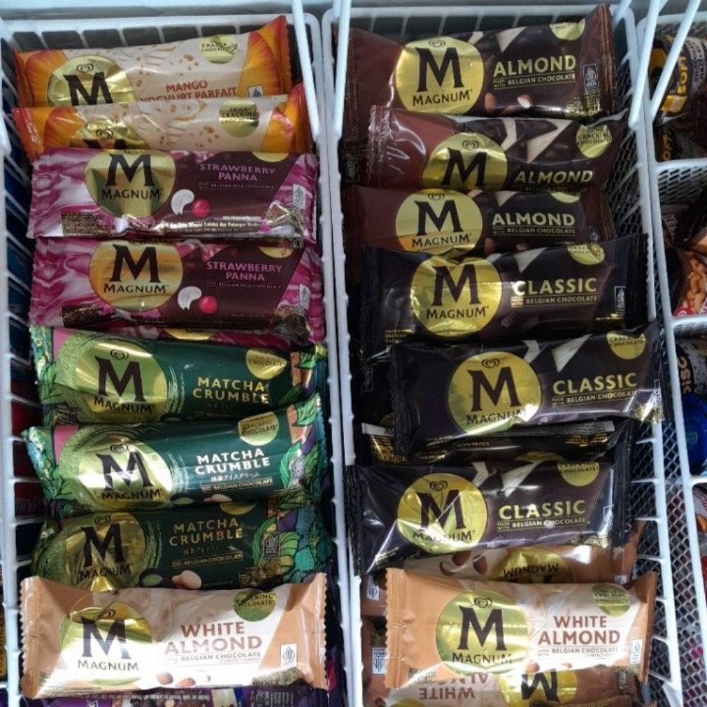 Magnum ice cream es krim rasa MATCHA CRUMBLE / CLASSIC / ALMOND VANILA /WHITE ALMOND COOKIES CREAM (