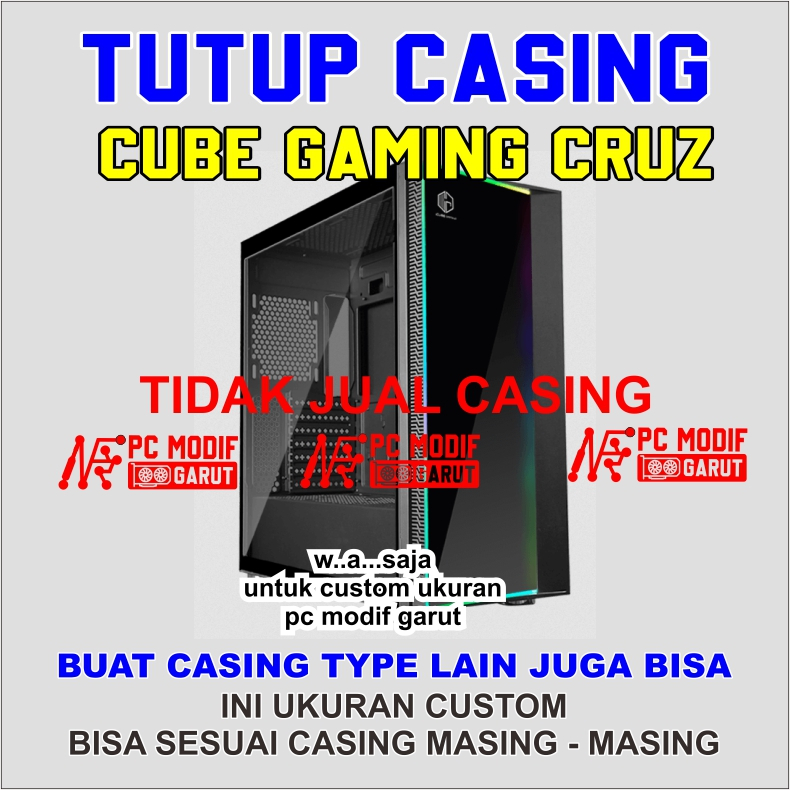 side panel tutup casing pc CUBE GAMING CRUZE hanya tutup nya saja