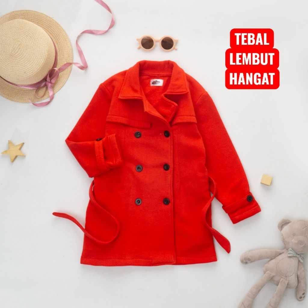 Jaket blazer anak perempuan korea jaket blazer korea longcoat anak perempuan set panjang