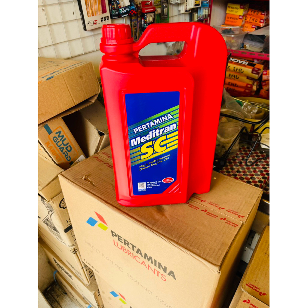 ORI OLI PERTAMINA MEDITRAN SC 15W-40 OLI MESIN DIESEL 5 LITER
