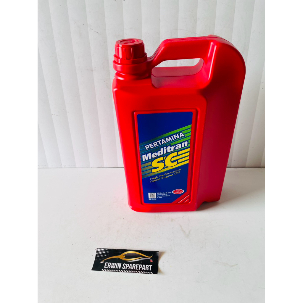 ORI OLI PERTAMINA MEDITRAN SC 15W-40 OLI MESIN DIESEL 5 LITER