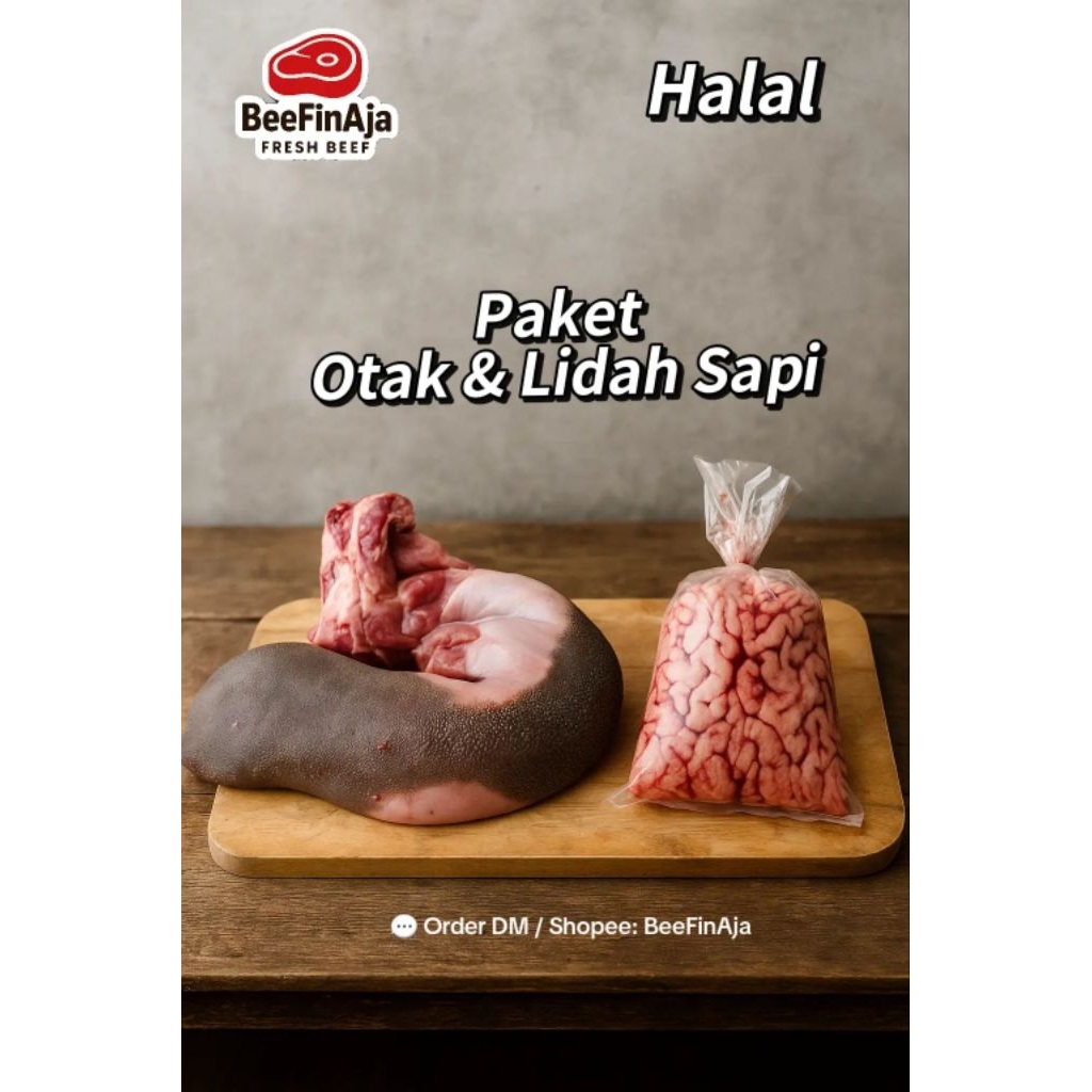 Paket Otak & Lidah Sapi Segar