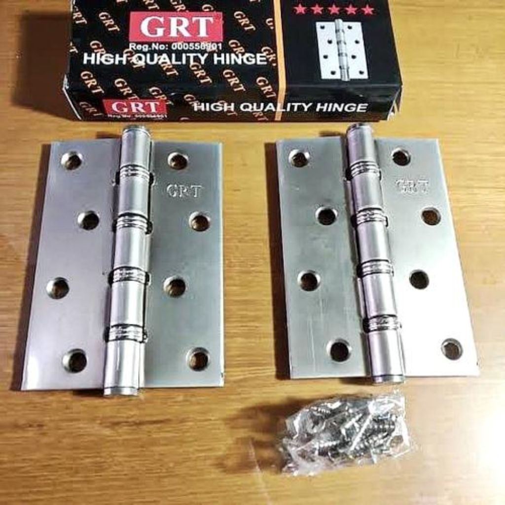 GRT Engsel Pintu 4 inch TEBAL Engsel Pintu Rumah Engsel Bearing GRT 4" SN