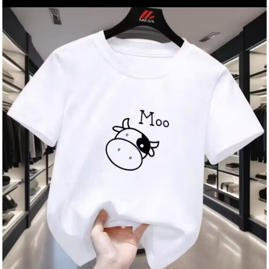 Kaos sapi moo wanita baju sapi cow kaos wanita motif sapi lucu