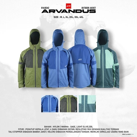 Jaket Gunung Arvandus Arei Outdoorgear JAKET ORIGINAL JAKET OUTDOOR JAKET HIKING JAKET GUNUNG JAKET 