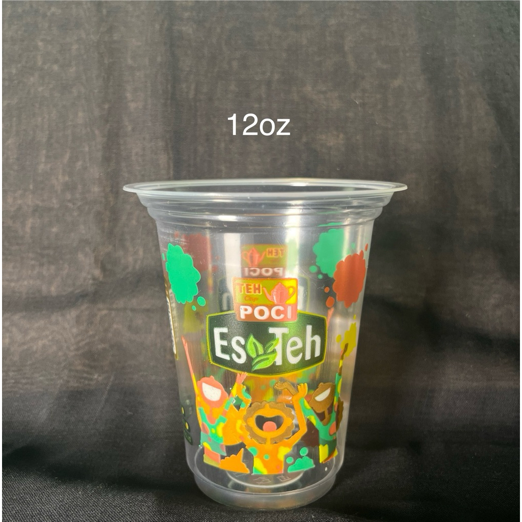 Slop Cup minuman EsTeh Poci Ukuran 12oz