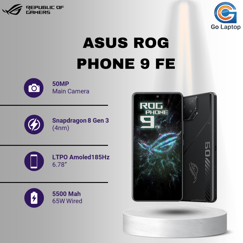 ASUS ROG PHONE 9 FE  I12/256 I 12GB/512 I Snapdragon 8 Gen 3 I AMOLED 185HZ I ASUS INDONESIA