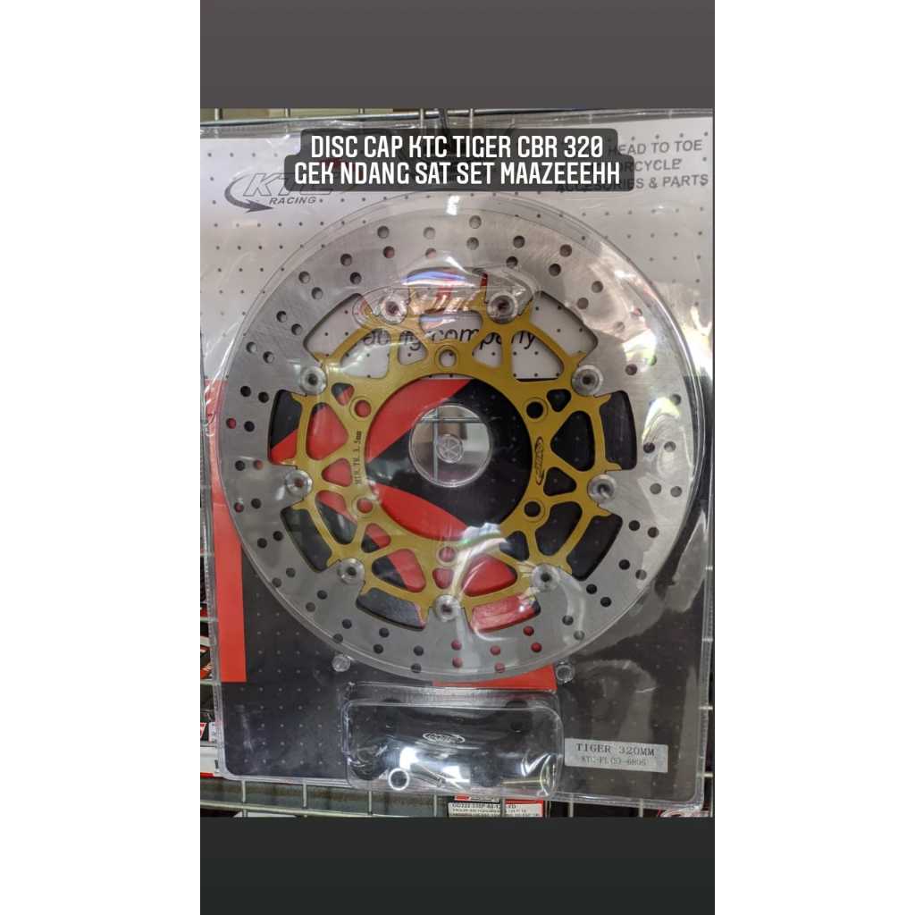 PIRINGAN DISC DEPAN KTC RACING TIGER TIGER OLD CBR 150 CB 150 R UKURAN 320 MM SET BREKET