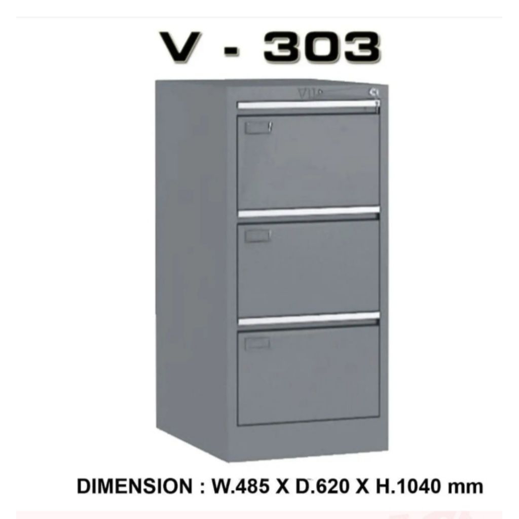 Filling cabinet 3 laci VIP V 303 filling cabinet besi 3 laci vip